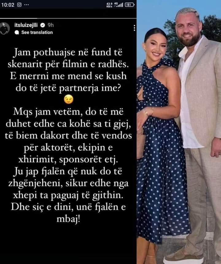 Luiz Ejlli po përgatit një film