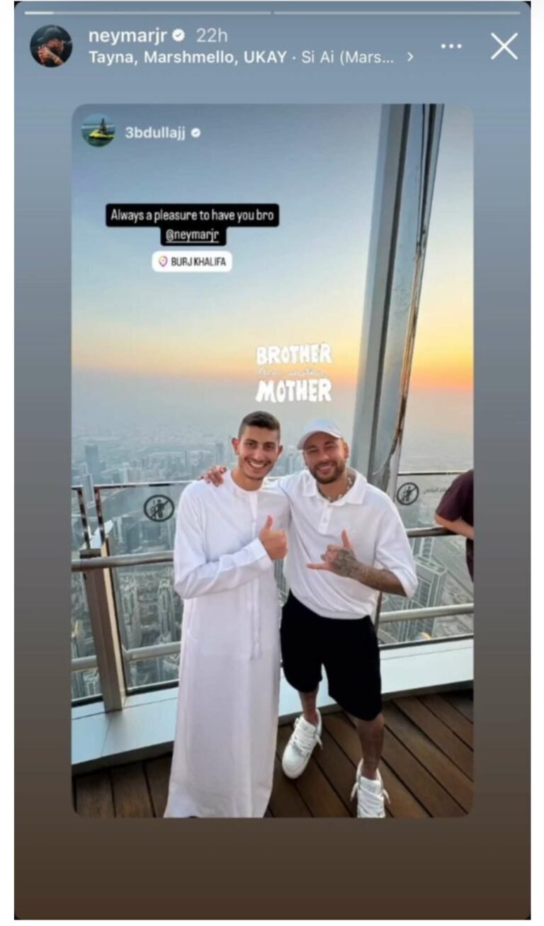 Neymar dëgjon edhe muzikë shqip, publikon këngën “Si ai” nga Tayna