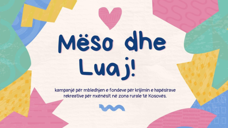 ‘Mëso dhe luaj’, iniciohet mbjedhja e fondeve për hapësira rekreative në shkollat e zonave rurale