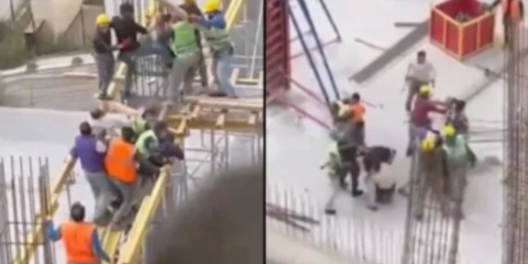 Rrahje brutale mes punëtorëve shqiptarë e rumunë mbi skelat e ndërtimit të stadiumit të Barcelonës(video)