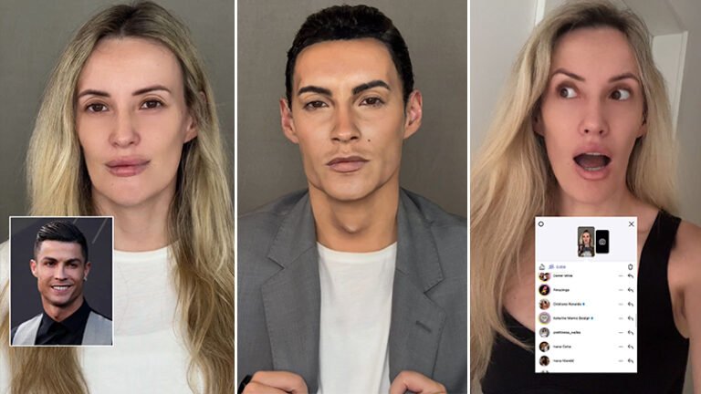 Grimerja kroate bëri një transformim të jashtëzakonshëm duke u bërë si Ronaldo, ai pa ‘story’-në e saj në Instagram