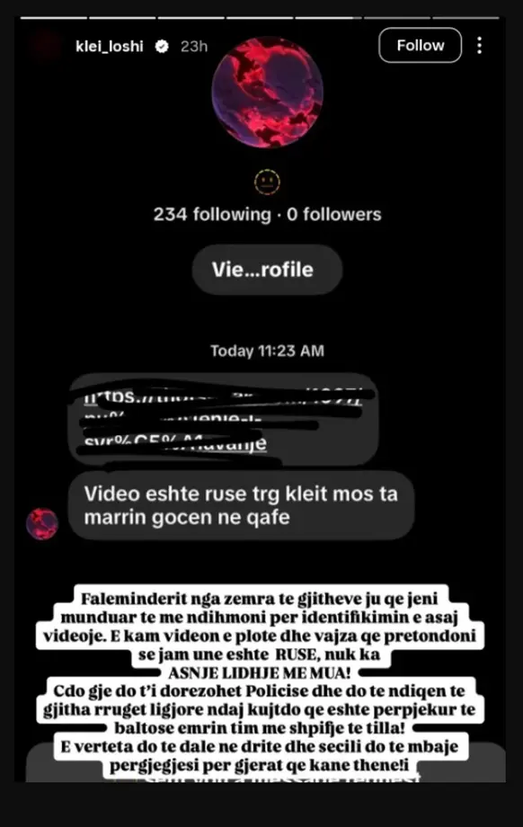 Balerina Klei Loshi reagon ndaj aludimeve për videon intime: Ja e vërteta e saj!