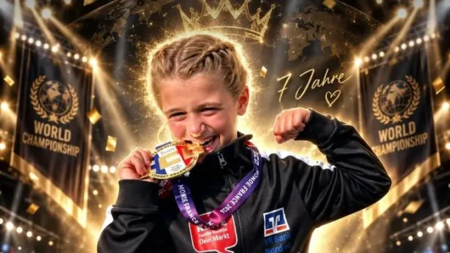 Vetëm 7 vjeçe, Adea Azemi shpallet kampione e botës në sportet marciale – triumfon në Francë