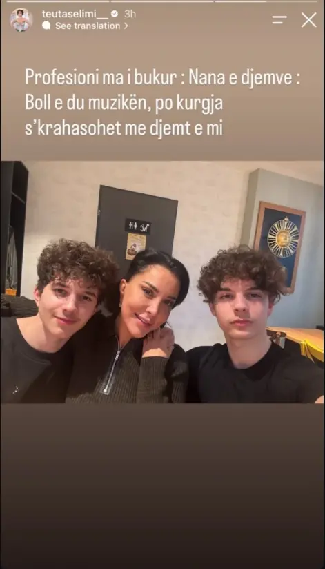 Teuta Selimi, dashuria më e madhe: “Nana e djemve – Profesioni më i bukur!”